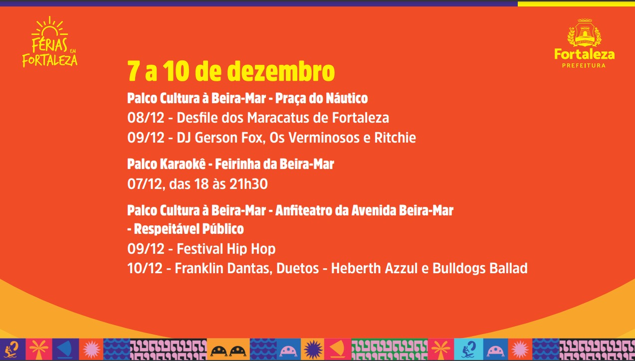 Confira Programação Semanal Cultural de Fortaleza