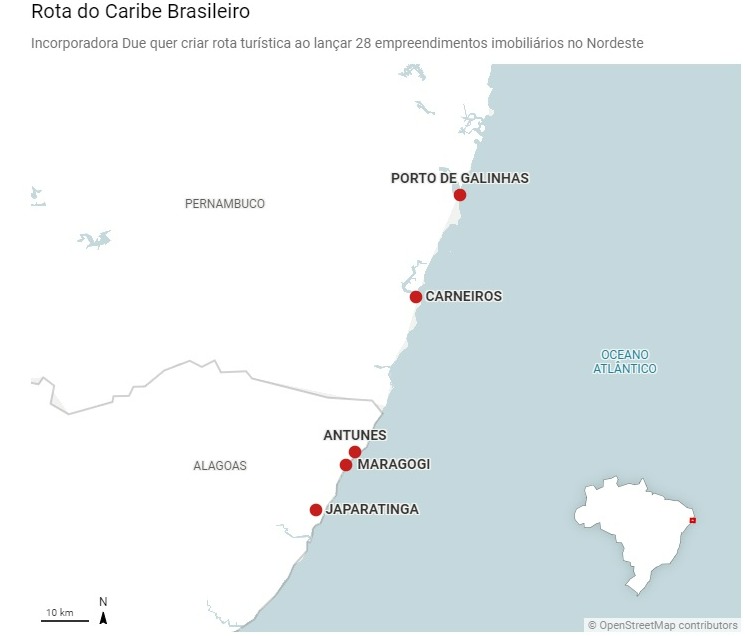 Litoral de Alagoas e Pernambuco são a bola da vez dos investimentos imobiliarios foto divulgaçao