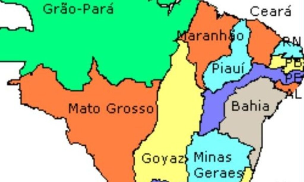 mapa do nordeste 1823