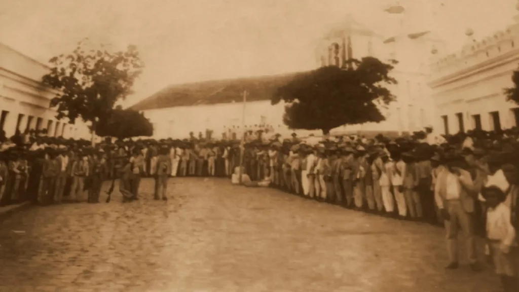 População se reúne no meio da rua durante a Revolta de Princesa