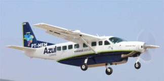 Os voos da Azul para cidades do interior do Ceará são feitos em aeronaves Cessna Grand Caravan. Foto Azul Divulgação