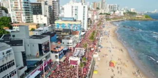 Vista aérea do carnaval de Salvador / Foto: Betto Jr. – SECOM