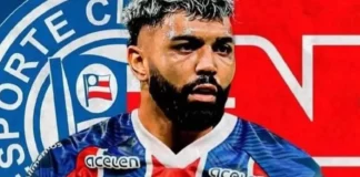 Imagem ilustrativa de Gabigol com a camisa do Bahia