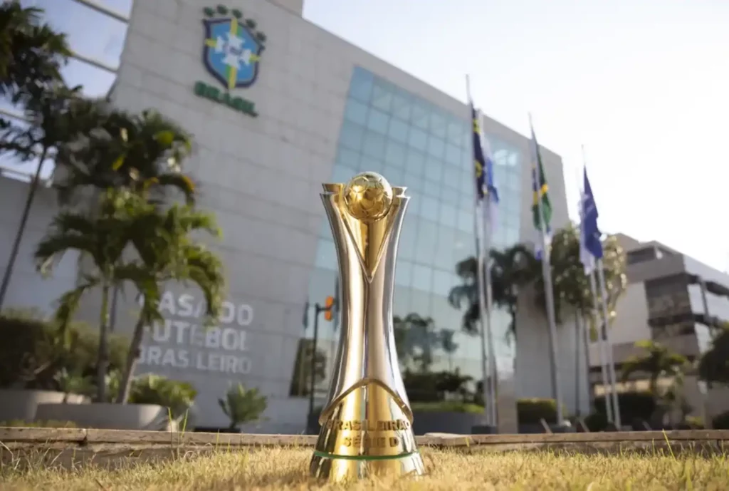 taça da série D na frente da CBF