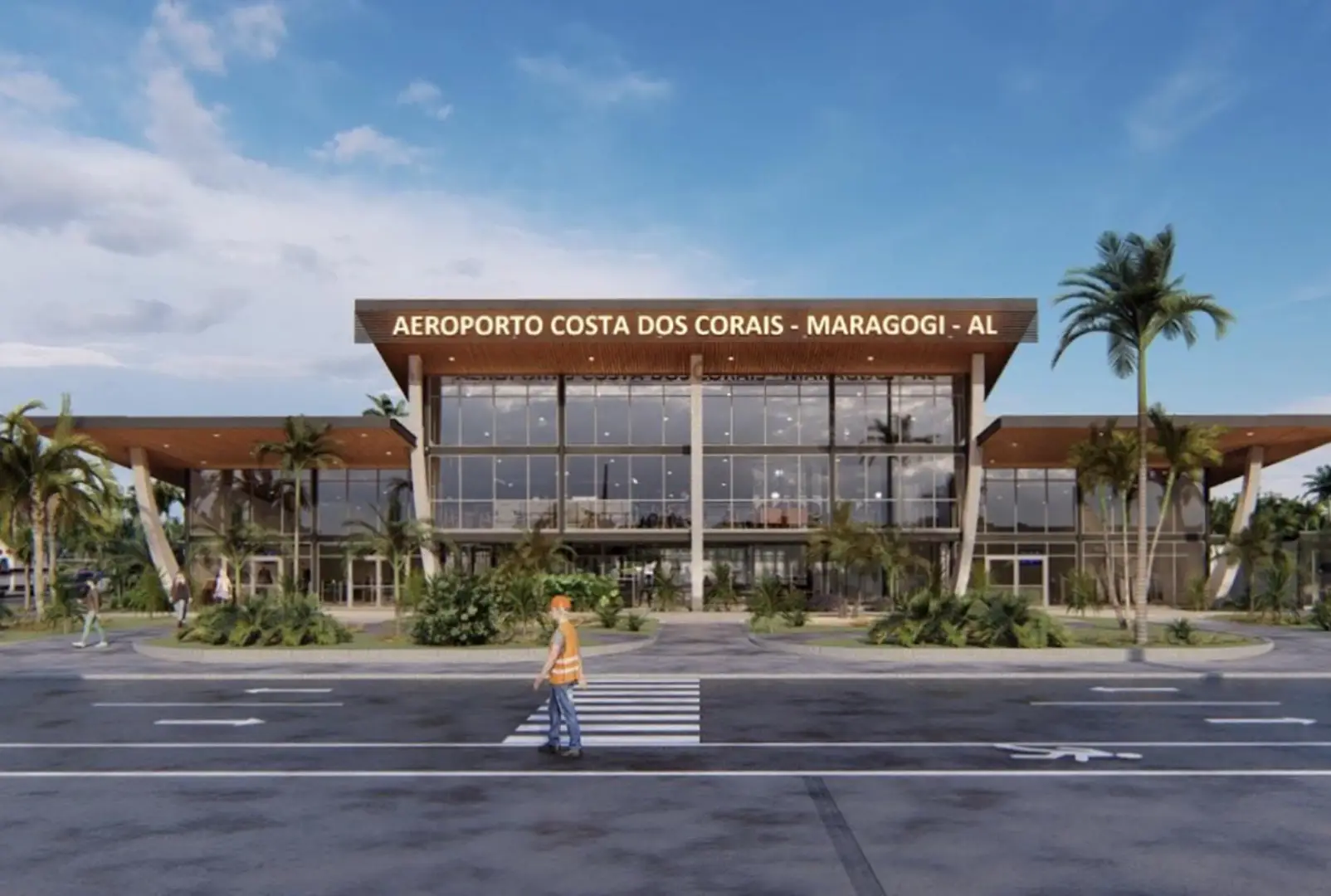 Maquete eletrônica do Aeroporto de Maragogi. foto: Reprodução