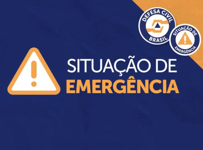 Situação de emergência. Arte: governo Federal