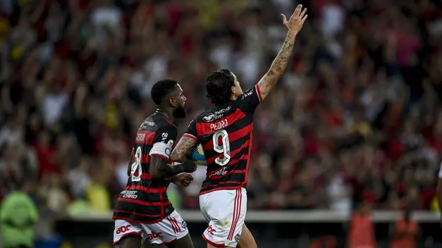 Pedro e Gerson. Foto: Marcelo Cortes/Flamengo