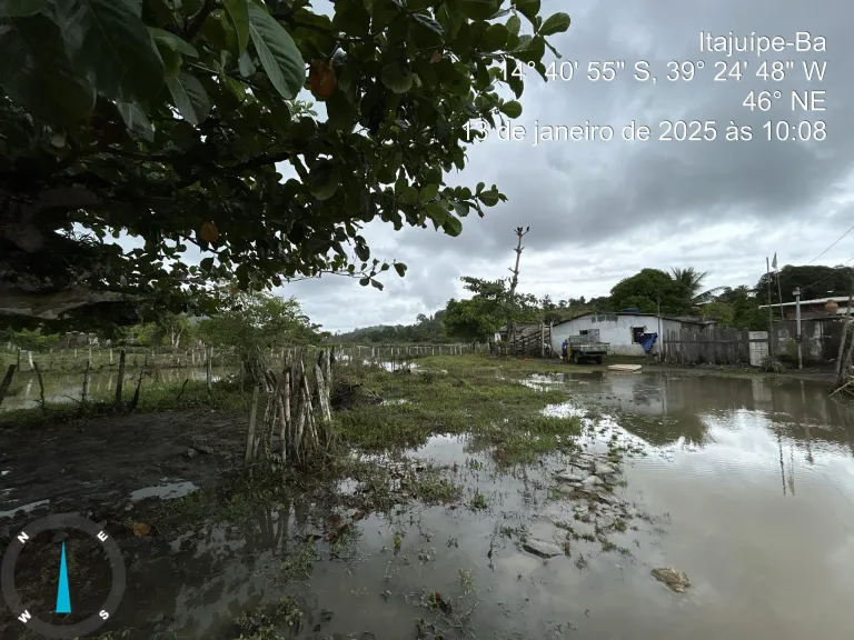 A cidade de Itajuípe foi uma das que sofreram com as fortes chuvas. Foto: Divulgação / Prefeitura de Itajuípe