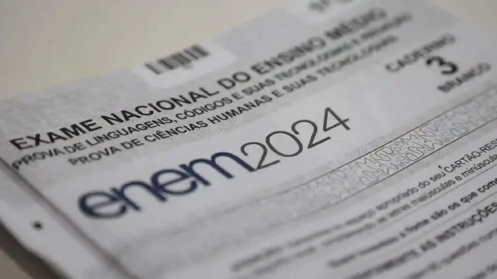 Prova do Enem 2024. Foto: Divulgação