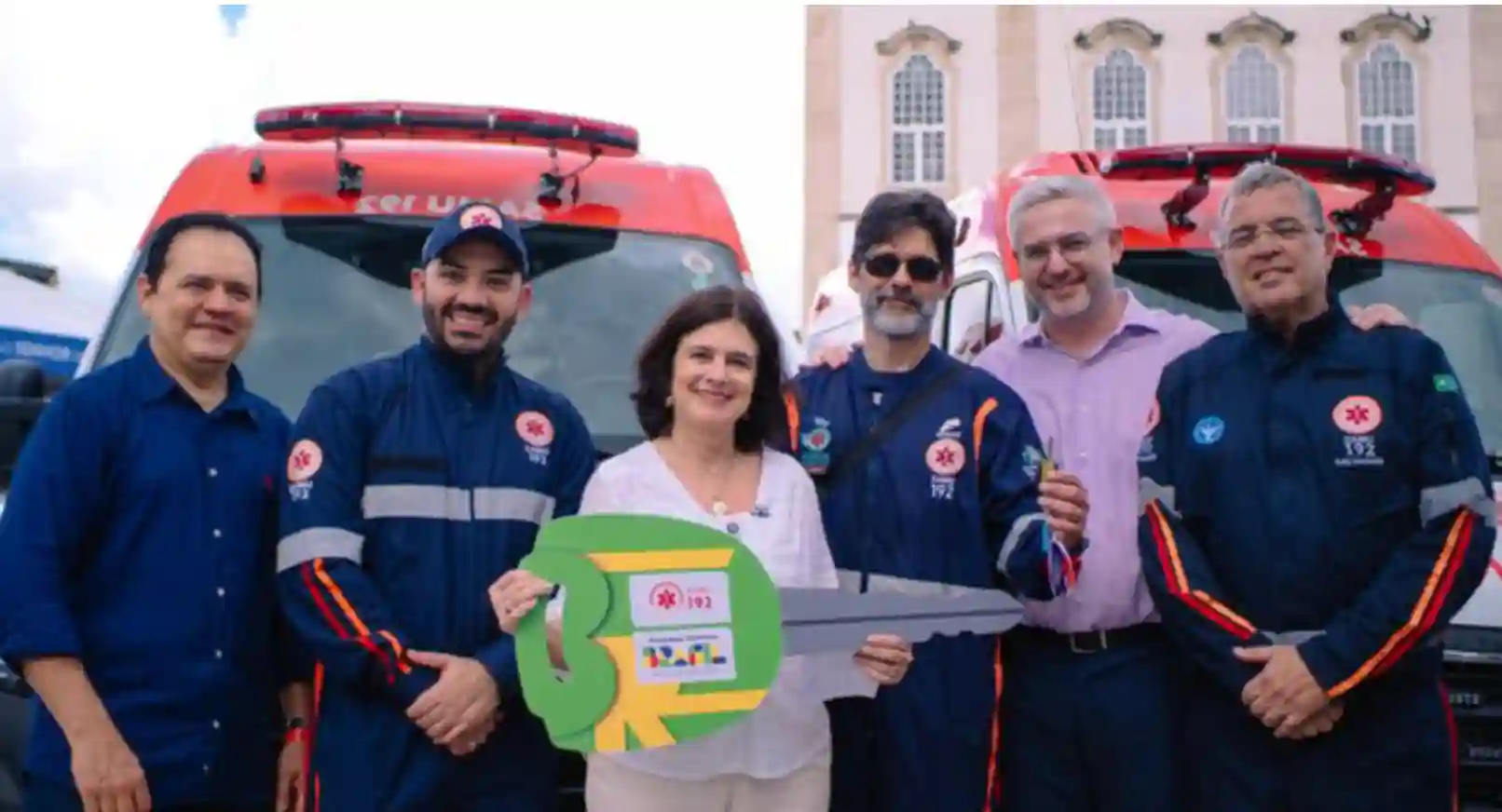 A ministra da Saúde, Nísia Trindade, durante a solenidade de entrega das 170 novas ambulâncias do Samu. Foto: Taysa Barros/MS