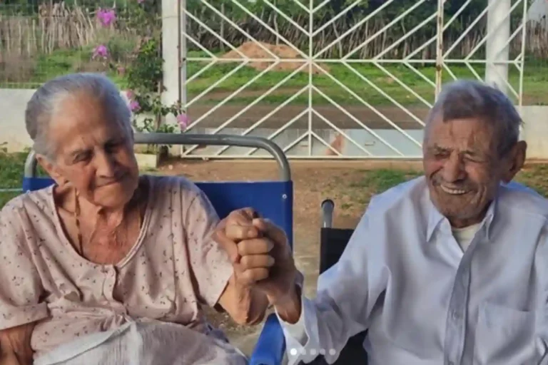 O casal Dino celebra 84 anos de união. Foto: Reprodução Instagram/LongeviQuest