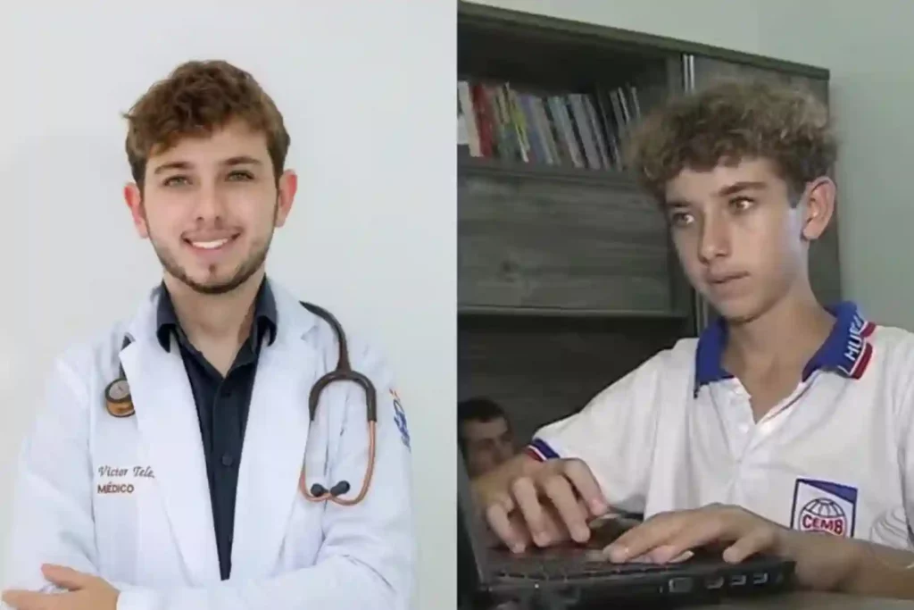 José Victor Teles, o médico mais jovem do Brasil. Foto: Reprodução.