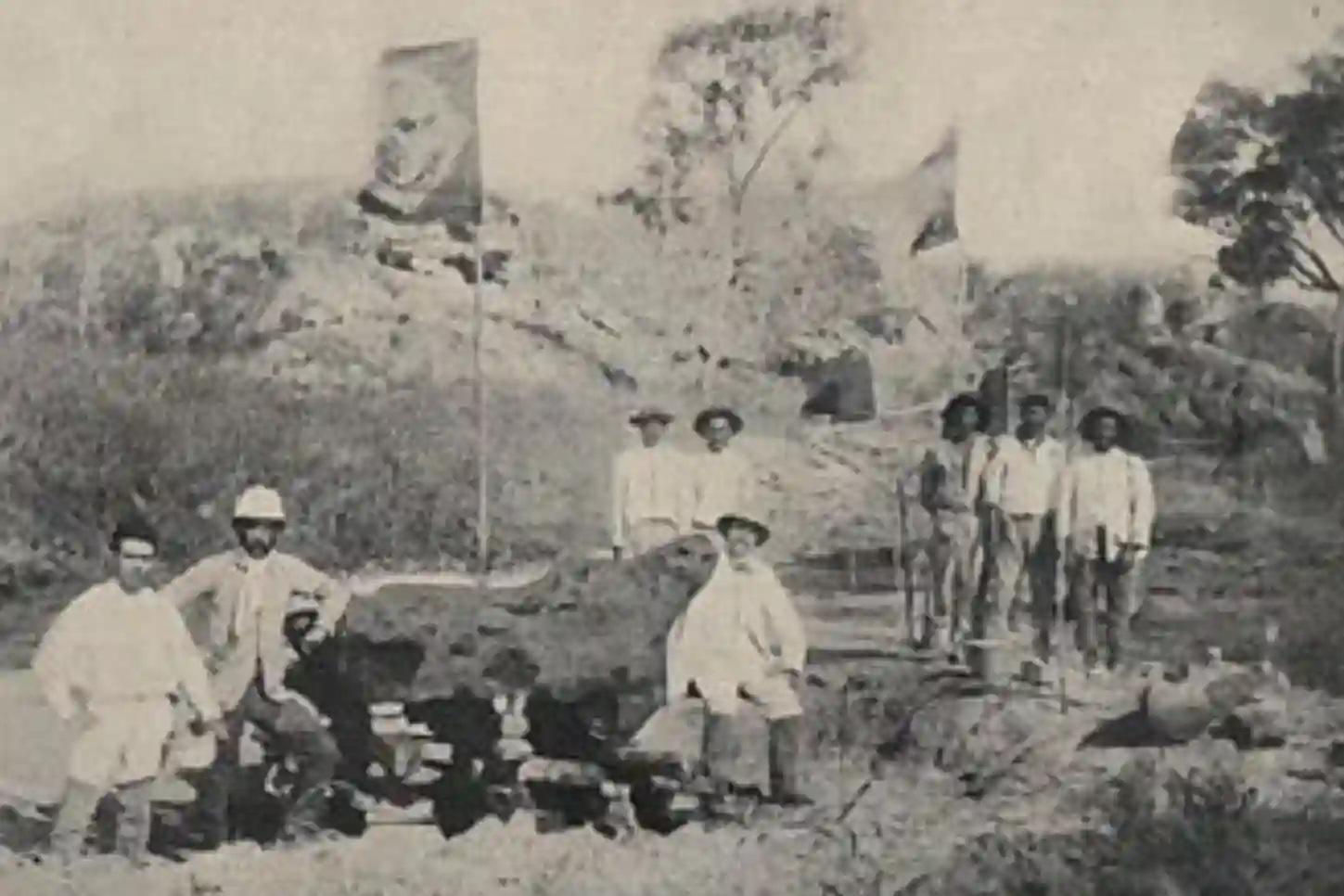 O transporte do Bendegó para o Rio ocorreu através de um carro de boi. Foto: Reprodução 