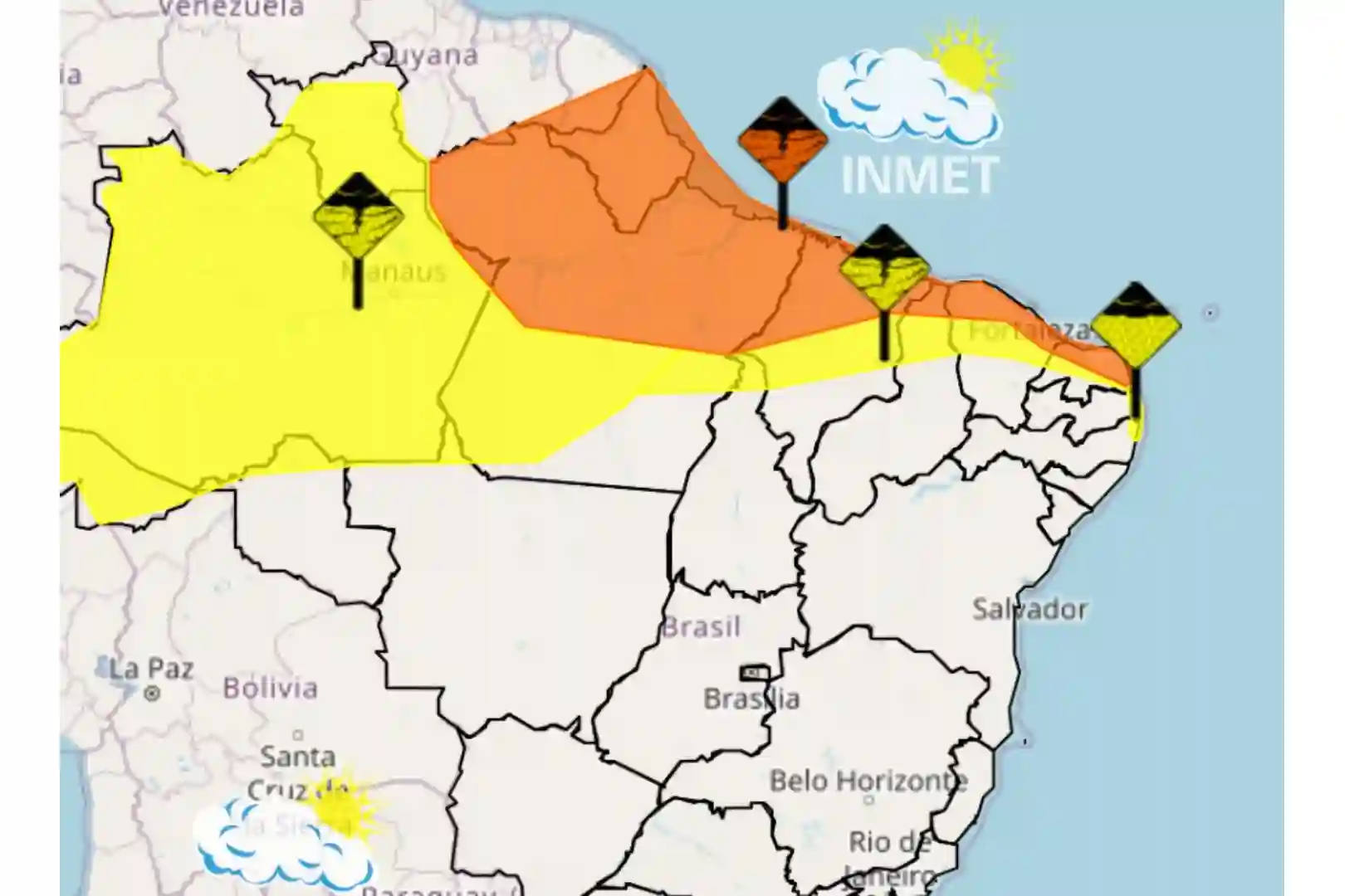 Previsão do tempo do Inmet