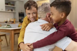 Pai e filhos. Foto: Freepik