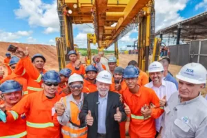 Lula visita as obras da ferrovia Transnordestina. Foto: Ricardo Stuckert/PR