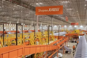 Centro de distribuição da Shopee. Foto: Divulgação/Shopee
