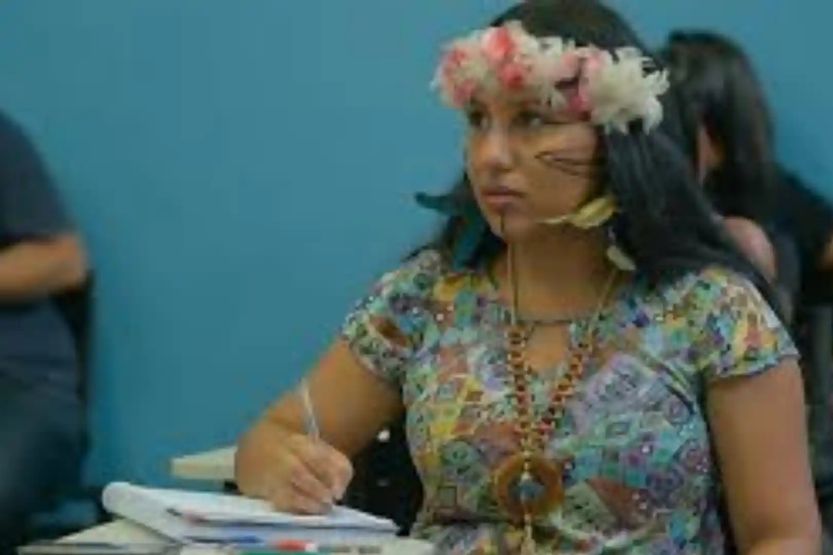 Estudante indígena em sala de aula. Foto: Governo Federal