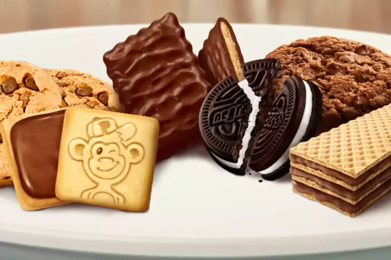 Imagem mostra diversos tipos de biscoitos