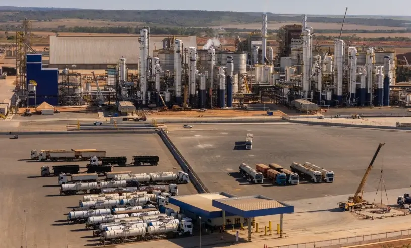 imagem aerea de fabrica