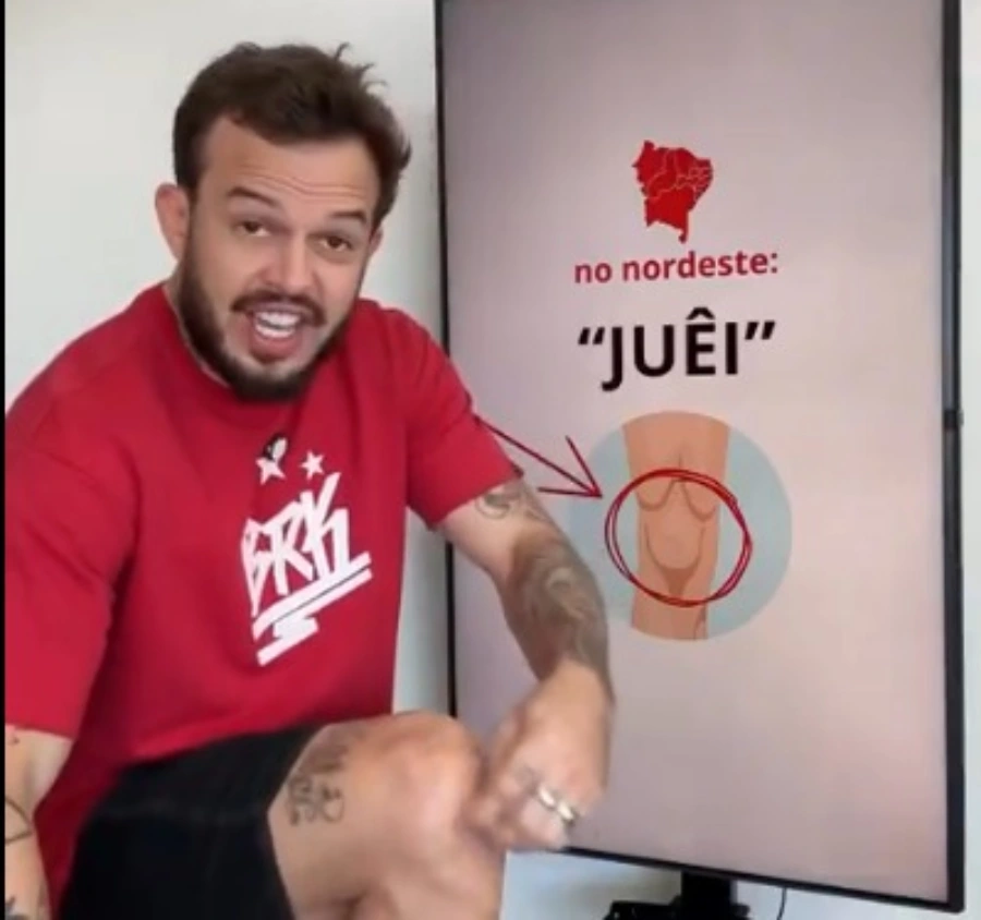 HOMEM MOSTRANDO O JOELHO