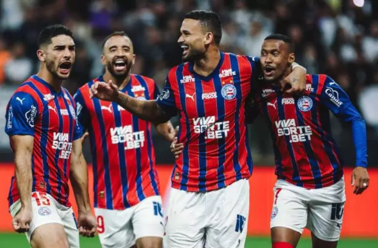 comemoração de gol do bahia