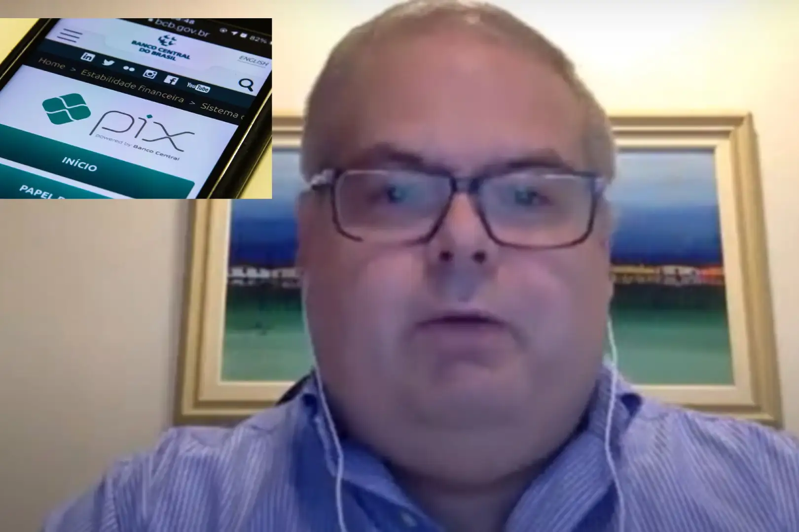 Angelo Costa e o Pix. Foto: Reprodução