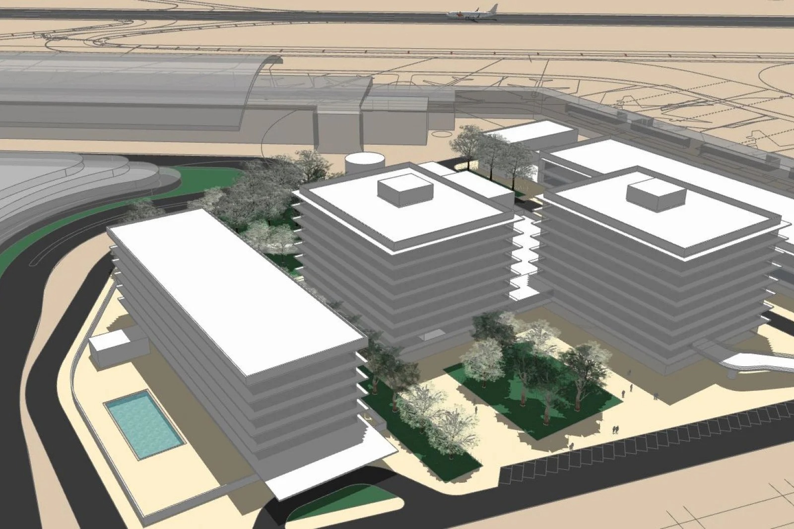 Maquete eletrônica do Aerotrópole de Recife