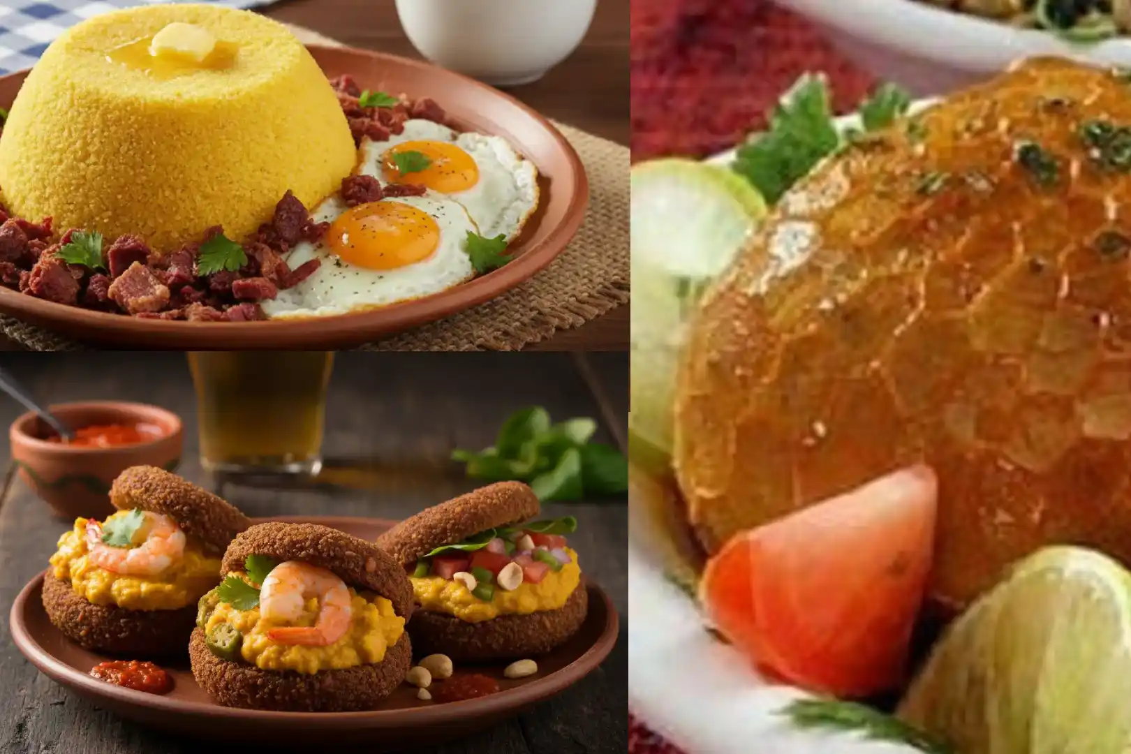 Cuscuz, acarajé e buchada