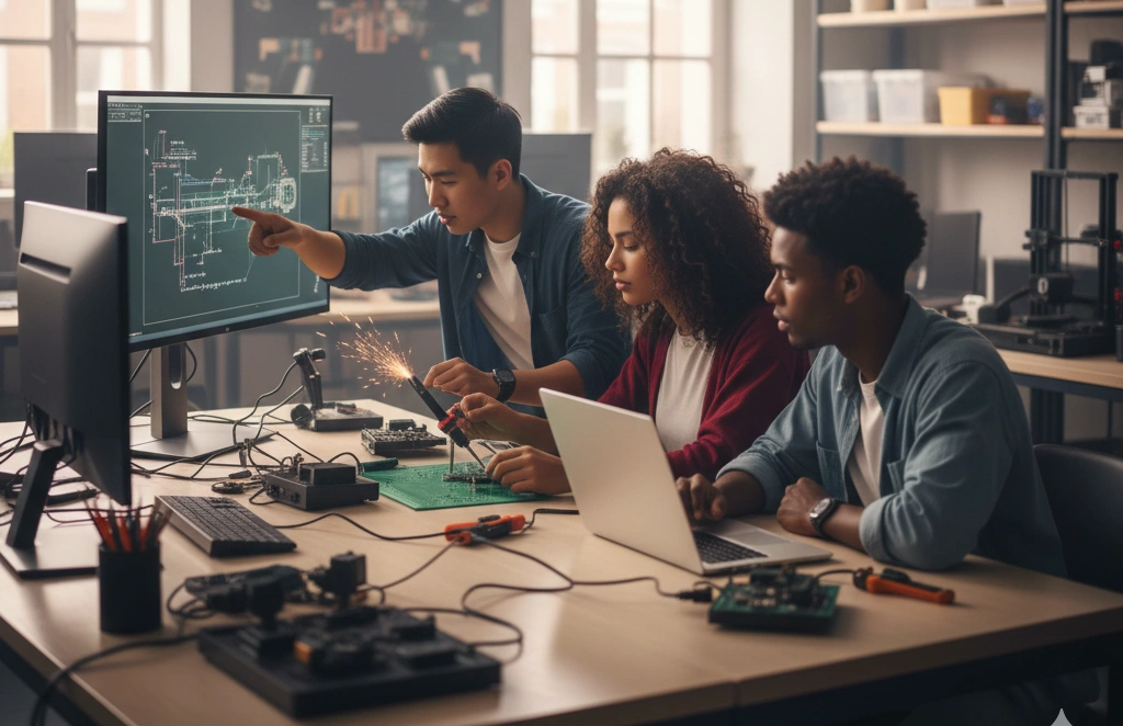 jovens na frente do computador