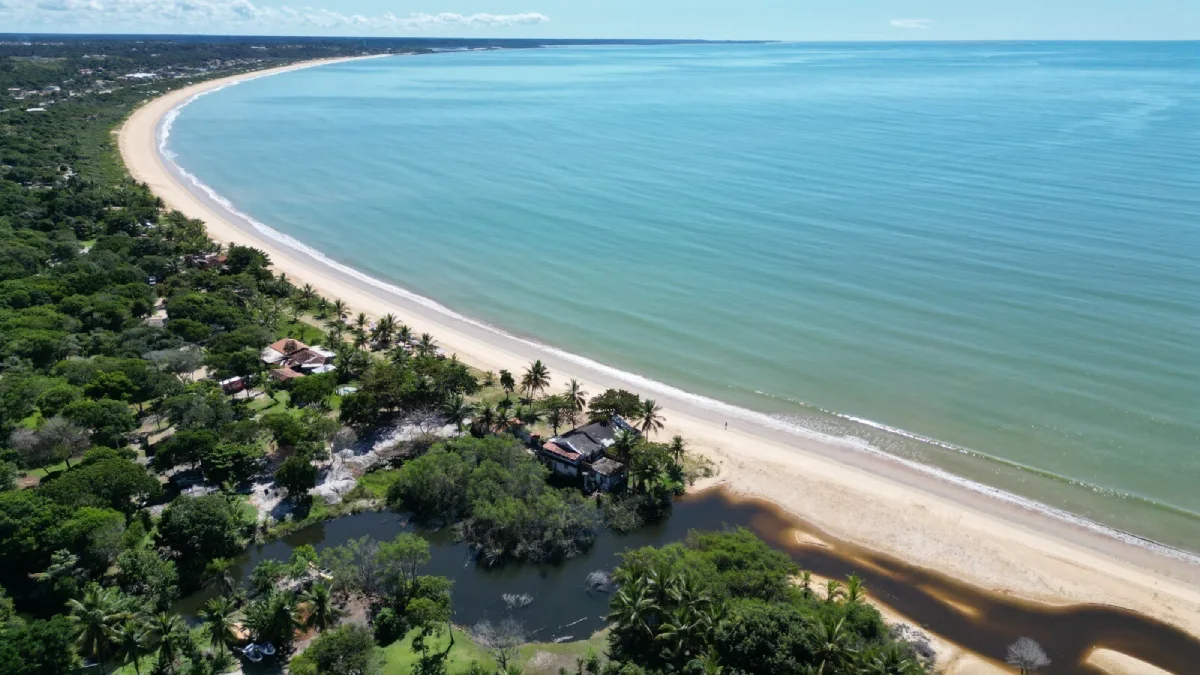 vista da praia de cima