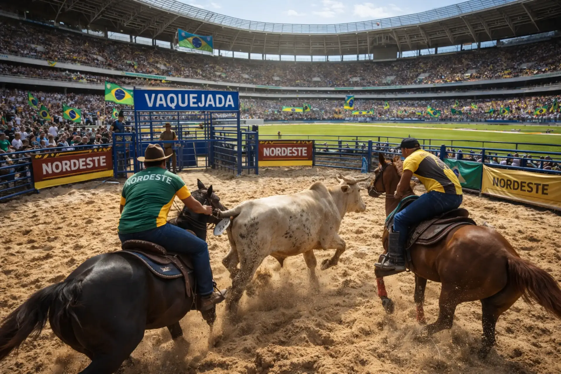 VAQUEJADA EM ESTÁDIO DE FUTEBOL