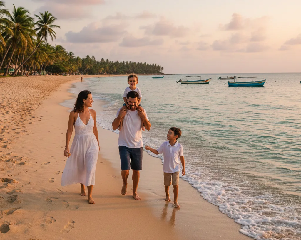 praia tranquila COM FAMILIA NA ORLA