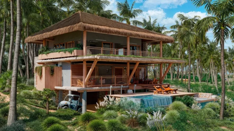 Arquitetura integrada à paisagem marca as vilas do ArtEco Estrela, projeto que combina design tropical contemporâneo e investimento imobiliário de alto padrão no litoral do RN