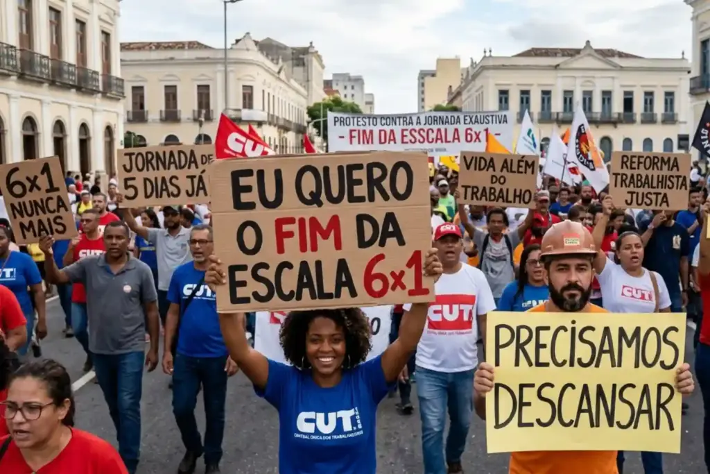 Fim da escala 6x1. Imagem: IA