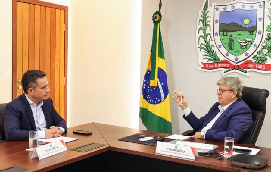 Reunião João Azevedo e Paulo Dantas na Paraíba foto divulgação
