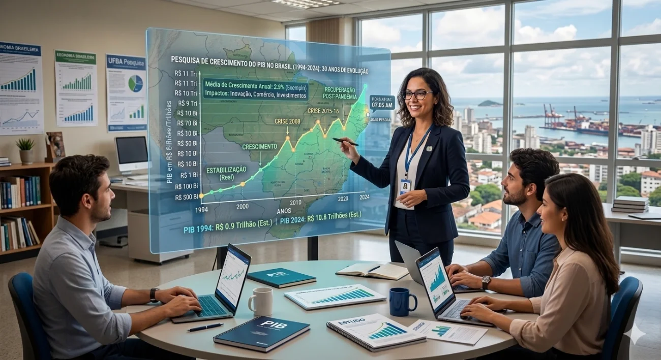 pessoas apresentando pesquisa