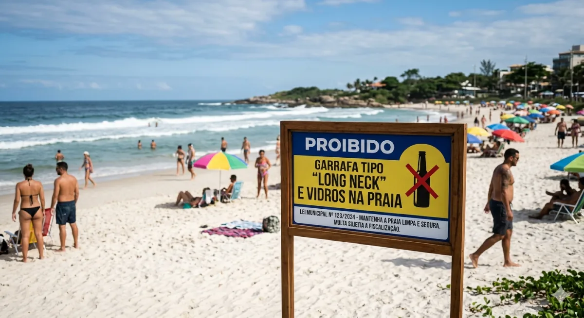 sinalização de lei na praia