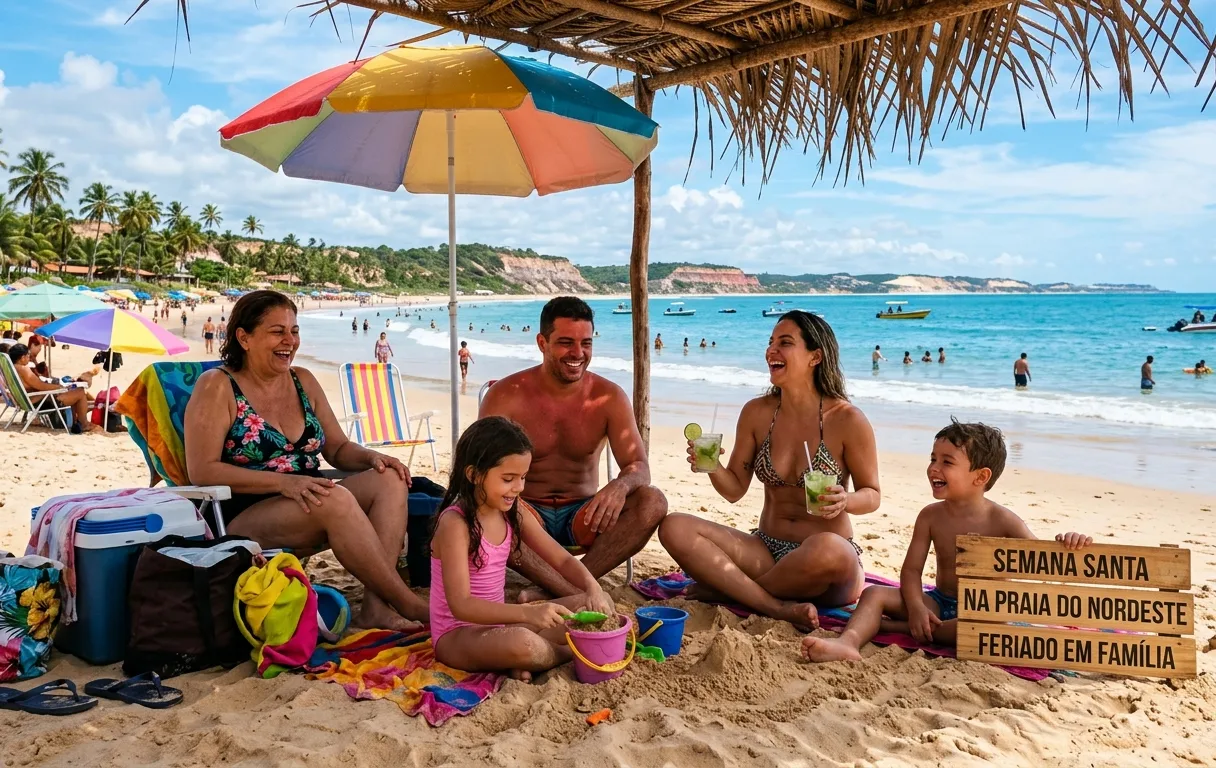 semana santa em praia do nordeste imagem IA