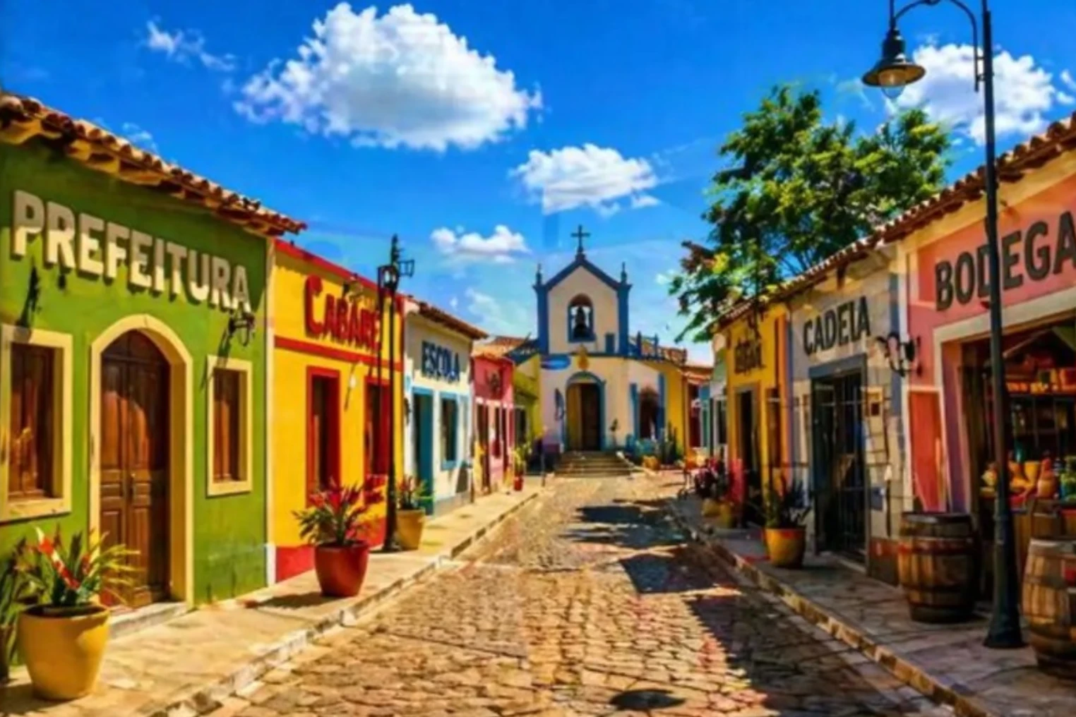 Imagem ilustrativa de uma cidade antiga do Nordeste