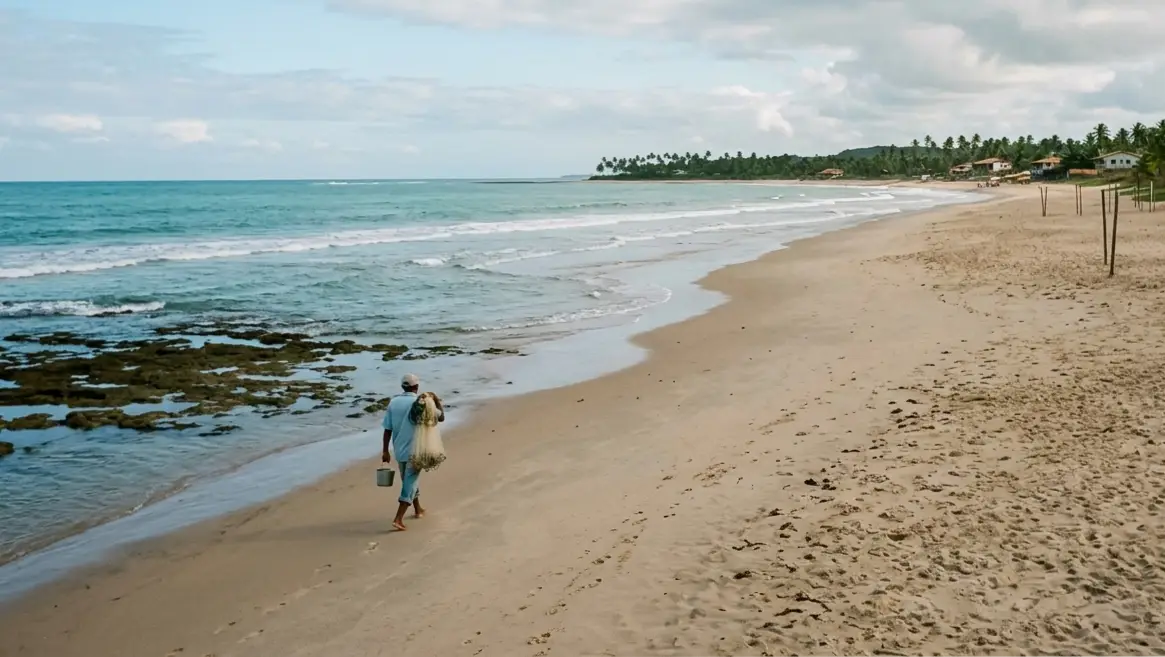 praia no nordeste na baixa temporada