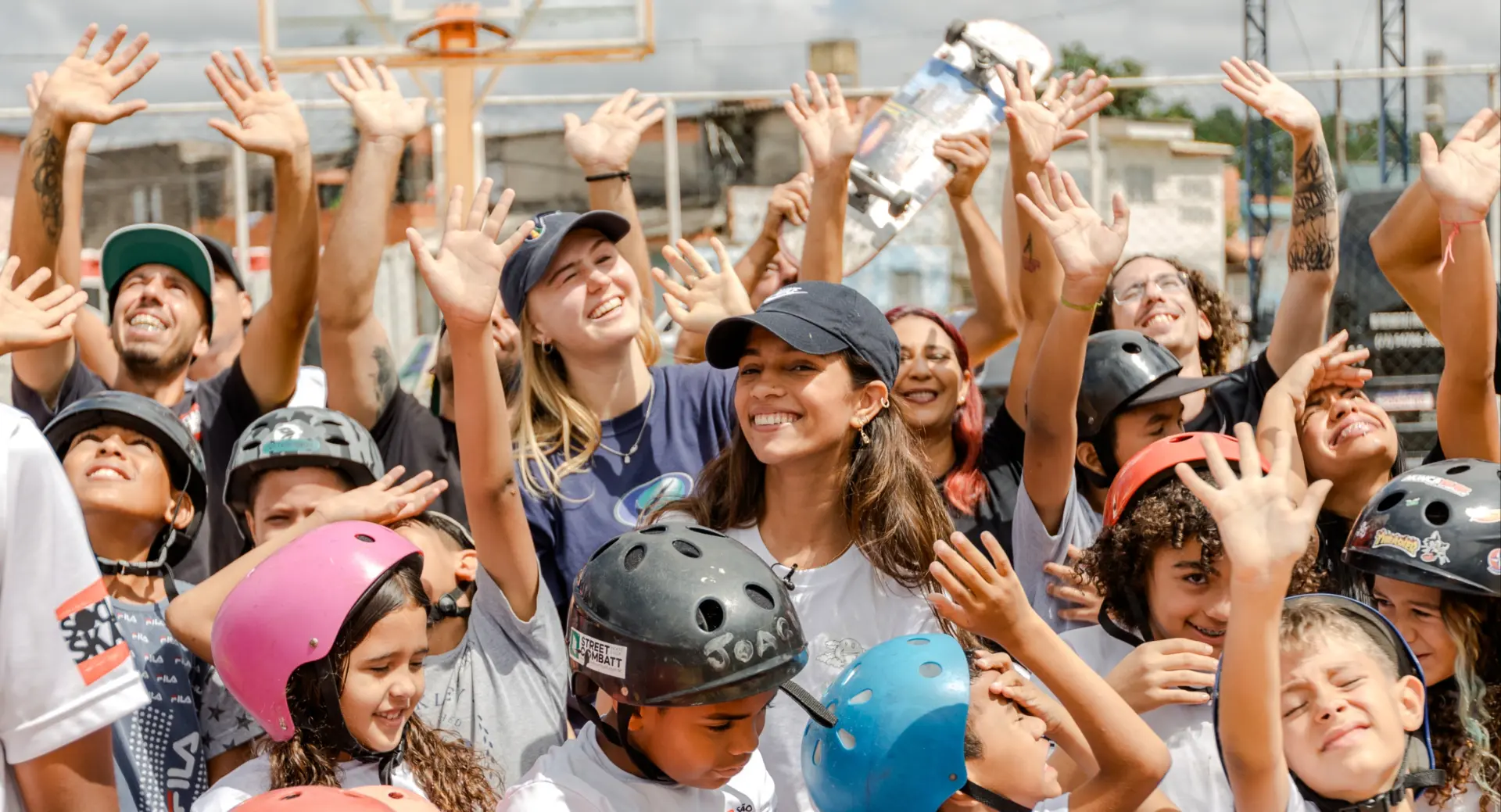 Rayssa Leal em projeto social foto nike