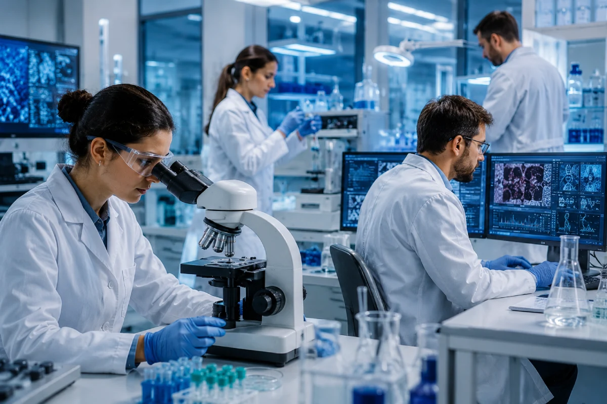 doutores em laboratório