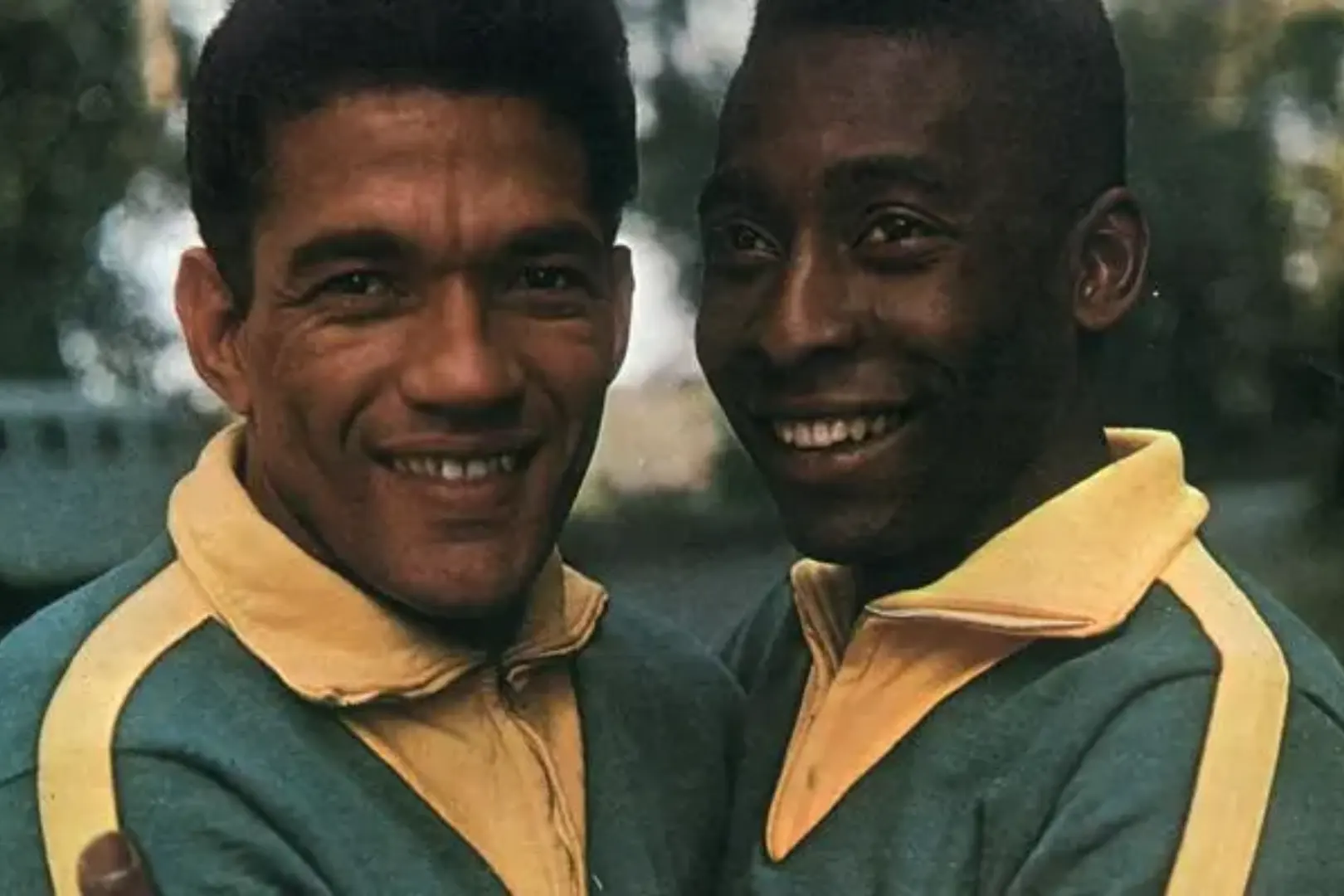 Pelé e Garrincha. Foto_ Acervo CBF