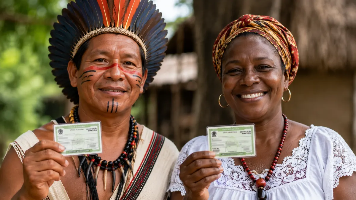 Quilombolas e indigenas tiveram aumento no cadastro eleitoral foto IA