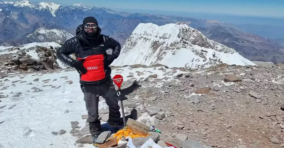 Carlos Rangel no Monte Aconcagua foto divulgação