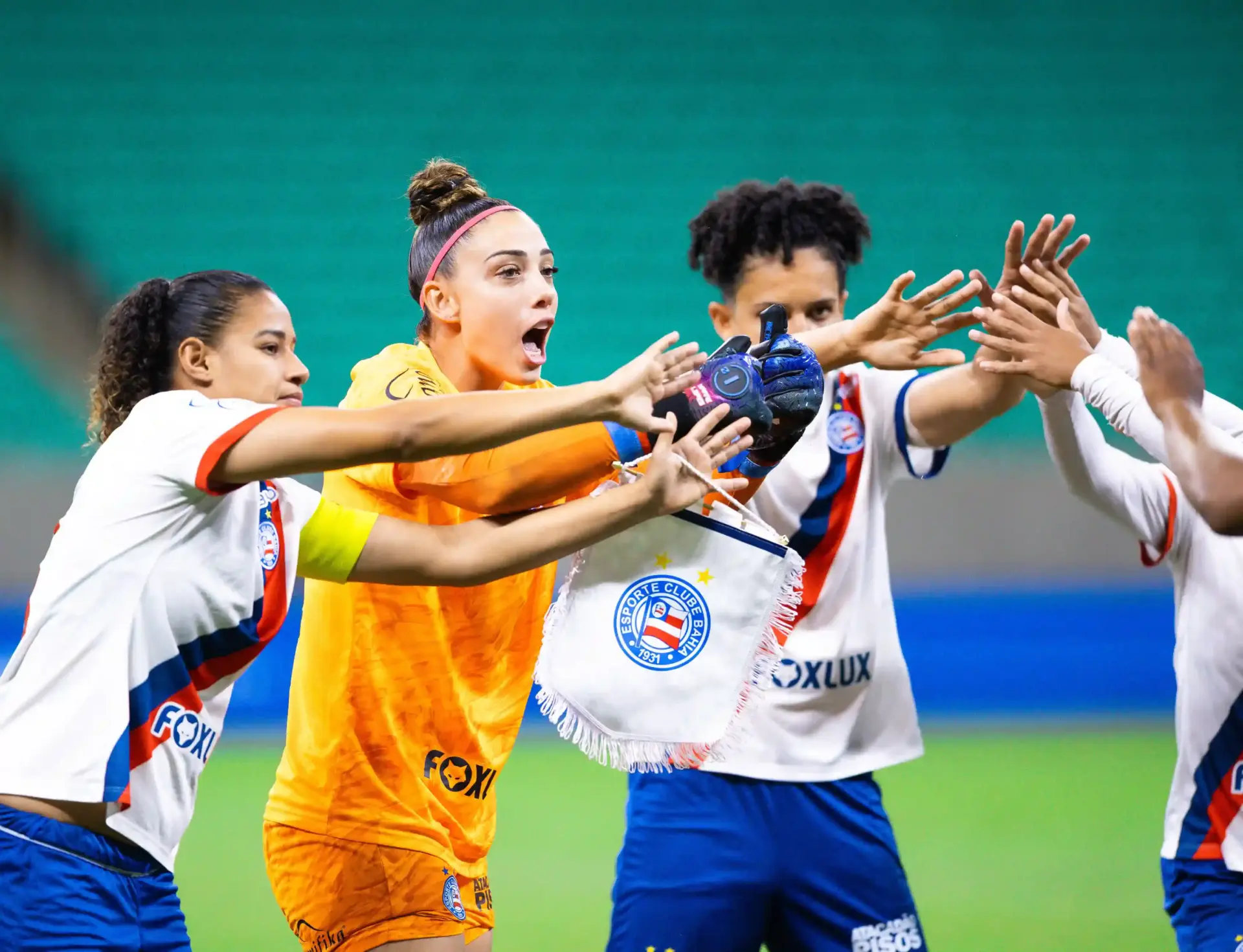 Comemoração das meninas do Bahia foto Catarina Brandão Bahia