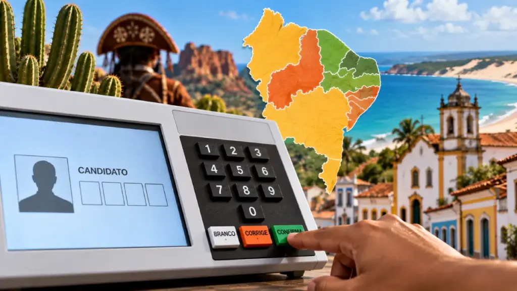 eleições 2026 no nordeste montagem IA ne9