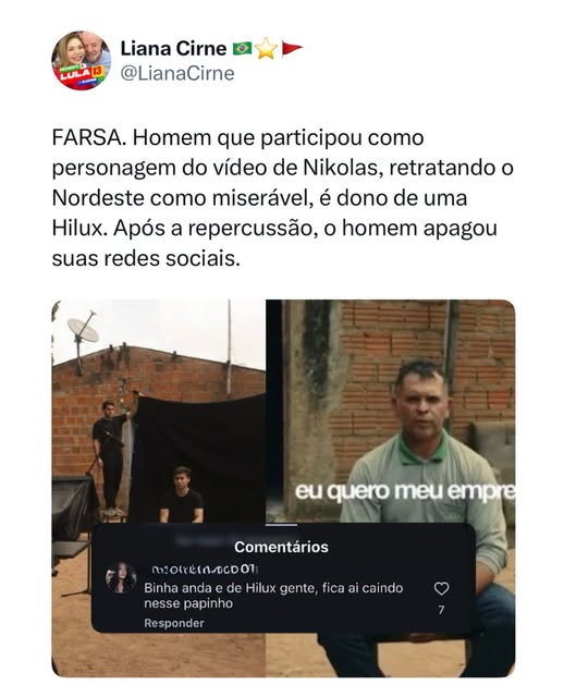 Vídeo mentiroso de Nikolas