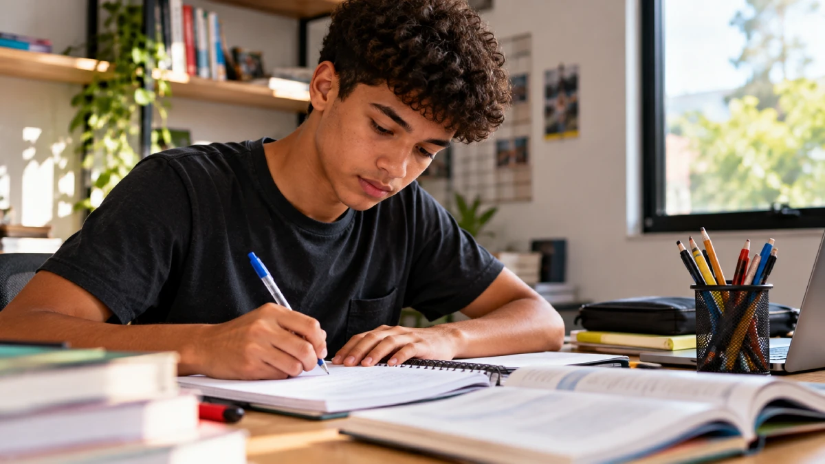 Estudante Concentrado imagem IA NE9